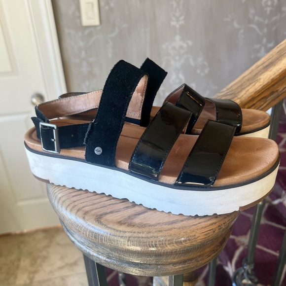 UGG Black Platform Sandals - Picture 12 of 15